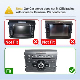 2+64G 10.1-inch Android 14 Car Stereo for Honda CR-V CRV 2012-2016 IPS Touchscreen Screen Car Radio with Carplay & Android Auto Support Backup Camera GPS FM Navi BT SWC