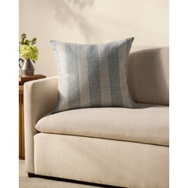 Loloi Chris Loves Julia Auggie Collection PCJ0021 Blue/White 22'' x 22'' Cover Only Pillow