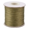 Cheriswelry 0.5mm Dark Khaki Polyester Cord with Spool for Jewellery