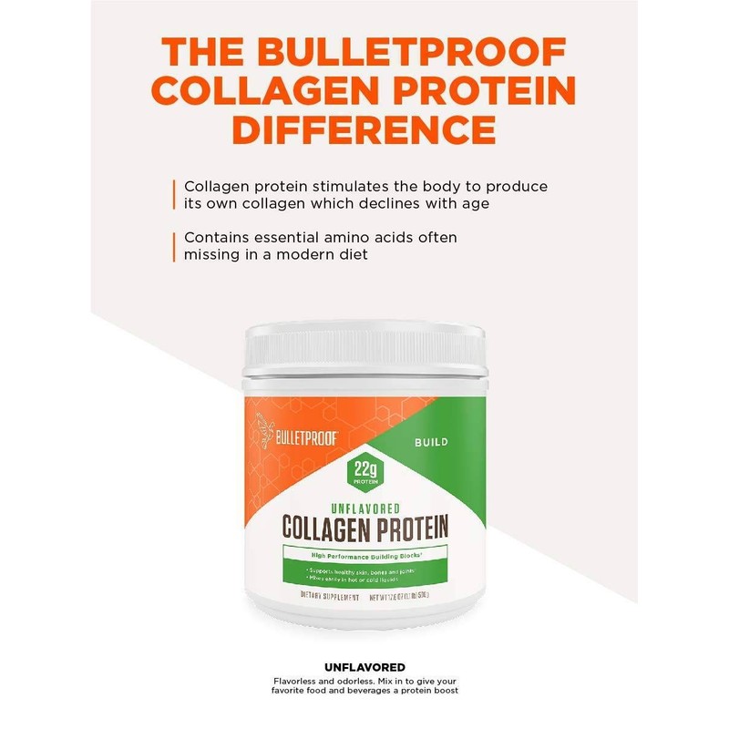 BULLETPROOF Unflavored Collagen Protein, 17.6 OZ