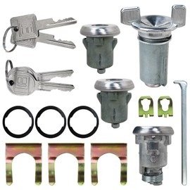 Gxcdizx Upgraded 607893 + 608307 + 605533 Ignition/Doors/Trunk Lock Key Cylinder Set With Keys for CAPRICE & IMPALA 1967-1970, 1977-1996 (NO STATION WAGON MODELS)