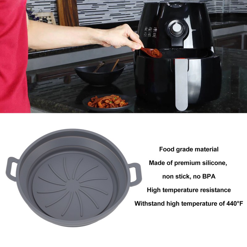 2 PCS Fryer Silicone Basket Nonstick Silicone Liners Fryer Pot