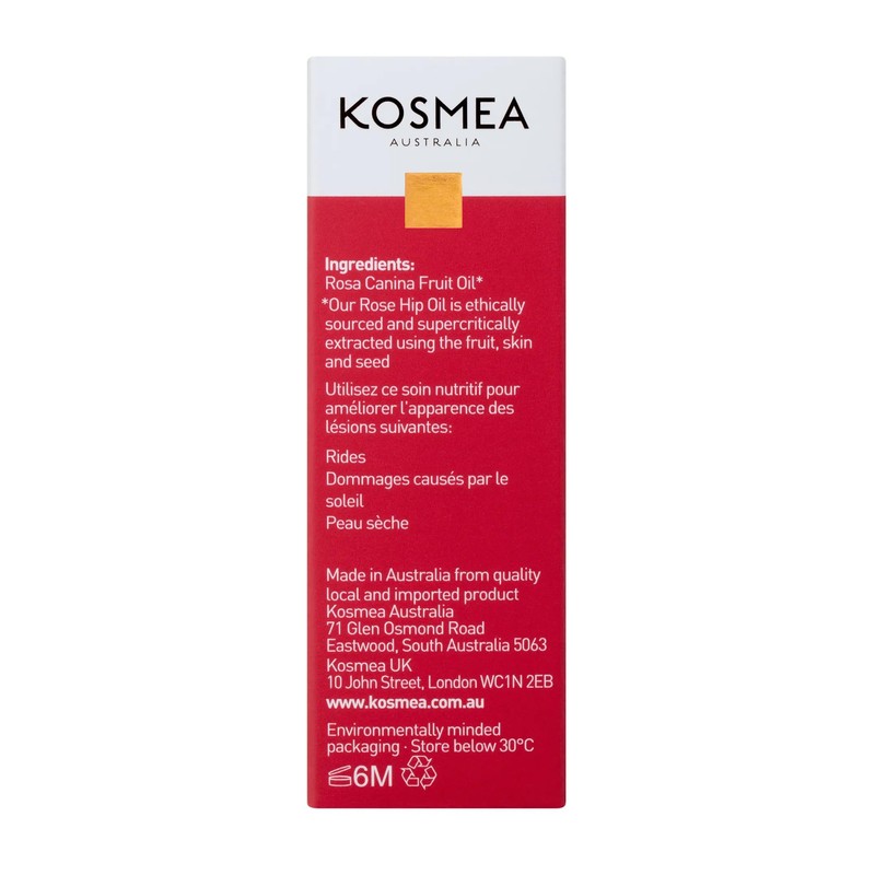 Kosmea Australia Rose Hip Oil 10mL - Sustainably Harvested, Anti-Aging