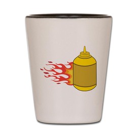 CafePress Mustard Bottle Unique and Funny Shot Glass