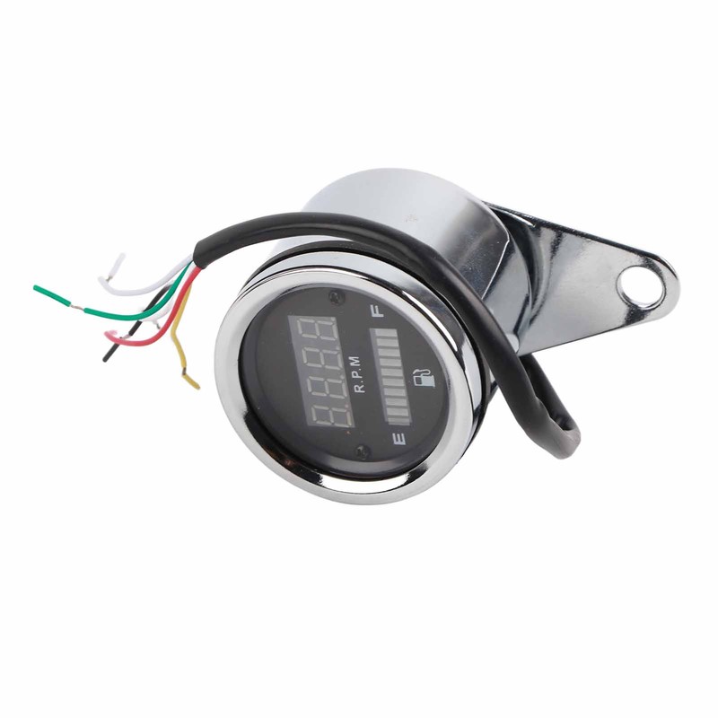 Motorcycle Digital Tachometer Tacho Speedometer Gauge 2 Airguide Cylinder Modified