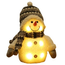 Bambelaa! Snowman 'Coldy' LED Decorative Figures, Grey White, Christmas