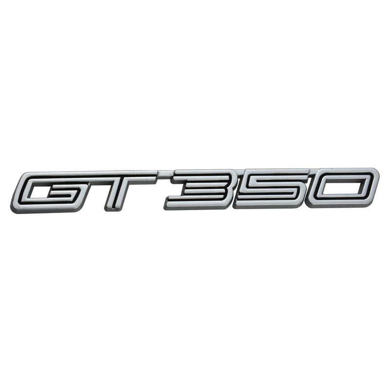 1pcs GT350 Emblem Badge GT Decal Rear Trunk Sticker (Chrome/Black)