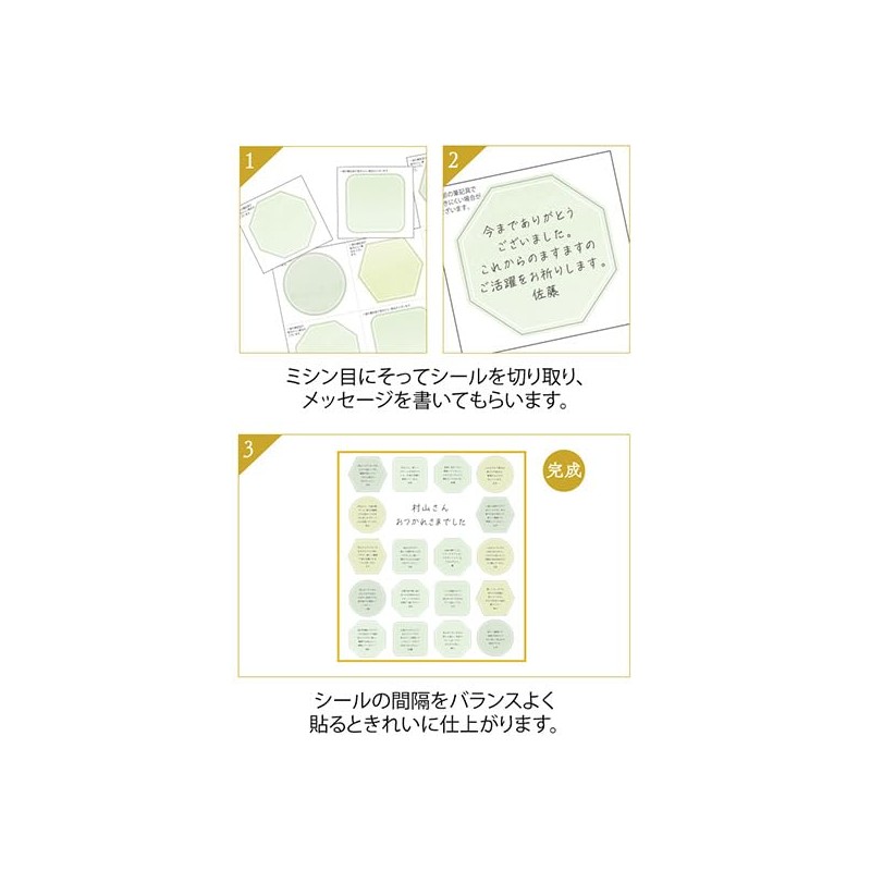 Midori 82647006 Colored Paper Seal, Translucent, Green