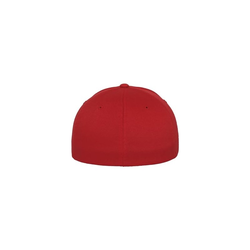 Flexfit Unisex Wooly Combed Baseball Cap, Red, l