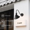 mirrea 8" Gooseneck Outdoor Sign Lighting Matte Black Barn Light