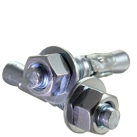 1/4"-20 x 2 1/4" Commercial Wedge Anchors, Zinc-Plated Finish (25 Pack)