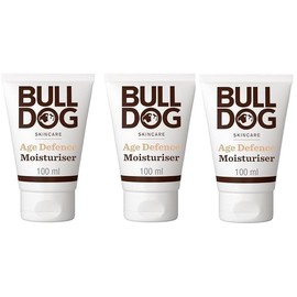 Bulldog Skincare Age Defence Face Moisturiser, Daily Moisturiser for Men to Help Combat Signs of Ageing, 100m x 3 Pack