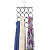 Whitmor Folding Scarf/Accessory Hanger, Black & Chrome, 0. 47 x