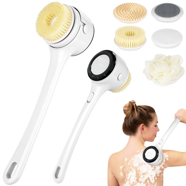 Electric Body Brush Back Scrubber for Shower, Rechargeable Auto Spinning