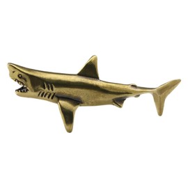 HABVPU Poker Card Guard Brass Shark Poker Card Protector, High-Quality Poker Accessories for Poker Table, Unique Lucky Charm & Poker Gifts for Men, Bronze Colour, 6.4 x 2.3 cm