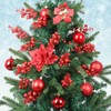 Haneye 14 Pack 7.8 Inch Christmas Red Berry Stems for