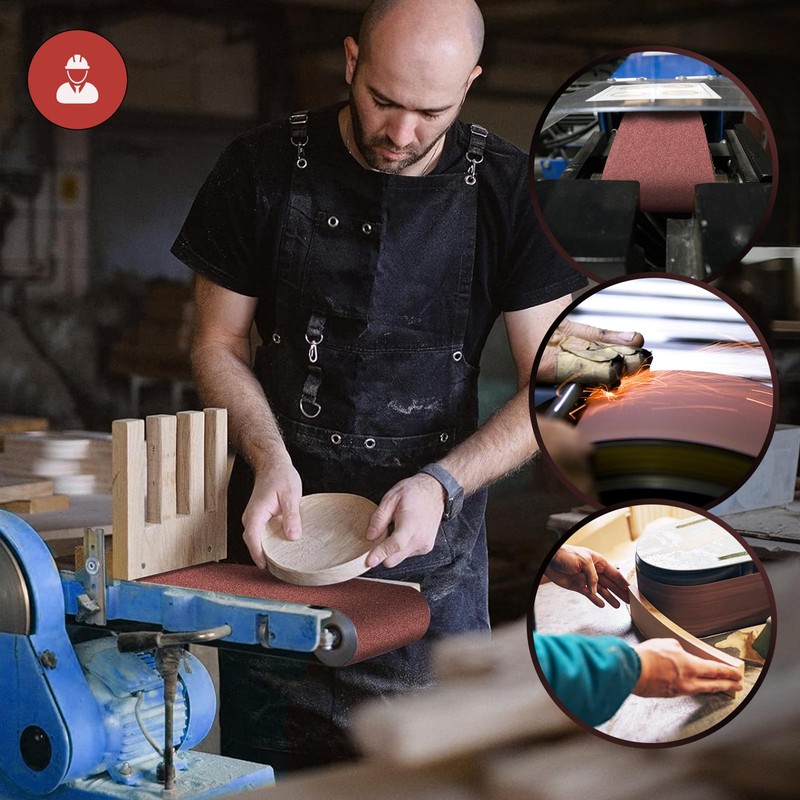 STEBRUAM Sanding Belt 150 x 1220 mm,8PCS 320 Grit