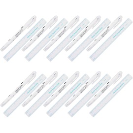 Rotulador de cejas de doble punta, rotulador de microblading con regla de papel, doble punta, rotulador de posicionamiento de maquillaje