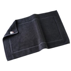 Oruta Bath Mat, Towel Cloth, Imabari, Washable, Made in Japan, Absorbent, Quick Drying, 100% Cotton, Inn, Hotel, Bath Goods, Approx. 27.2 x 16.9 inches (69 x 43 cm), Black