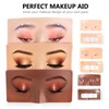 Laokiiy Makeup Practice Face Board, 3Pcs Realistic Silicone Eye Make