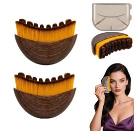 2 PCS Lymphatic Contour Face Brush, Manual Lymphatic Drainage Massager, Natural Makeup Brushes with Durable Soft Bristles, Hypoallergenic Ergonomic Facial Cleansing Brush for Sculpting