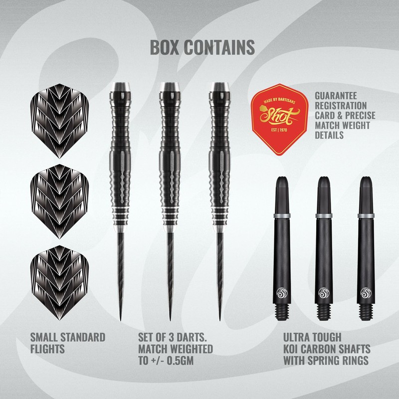 Shot! Darts Tribal Weapon Series 4 Steel Tip Dart Set-Centre