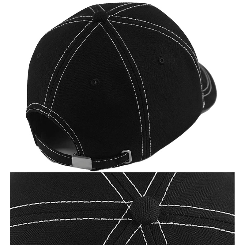 Laquest Short Brim Stitched Short Brim Cap, Large Size, Maximum