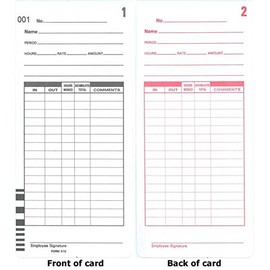(1000) Simplex EP800 Compatible Time Cards