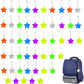 YEWCEP Pack of 50 Safety Reflectors Children, Reflectors, Reflector Children, Children's Reflector Pendants, Easter Gifts, Reflectors Pendant, Children's Reflectors for School Bag, Backpack, Cycling