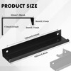 JIZZU 12 Pack Concealed Kitchen Door Handles, Black Cabinet Handles,
