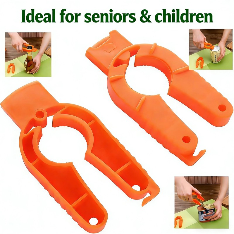 YOFAN 2PCS Can and Bottle Opener, Multifunctional Opener for Weak
