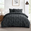 Aisbo Pintuck Comforter Set Twin - Anthracite Grey Pinch Pleated