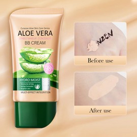 Moisturising Concealer BB Cream, Durable Concealer BB Cream with Aloe Vera Make-Up Foundation Concealer Hydrating BB Cream for Natural Skin Tones, Waterproof and Long-Lasting (Natural)