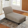 Topchances Jacquard Chaise Lounge Cover Stretch Armless Chaise Lounge Slipcover