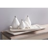 Mud Pie Ceramic Pear Sitters, White