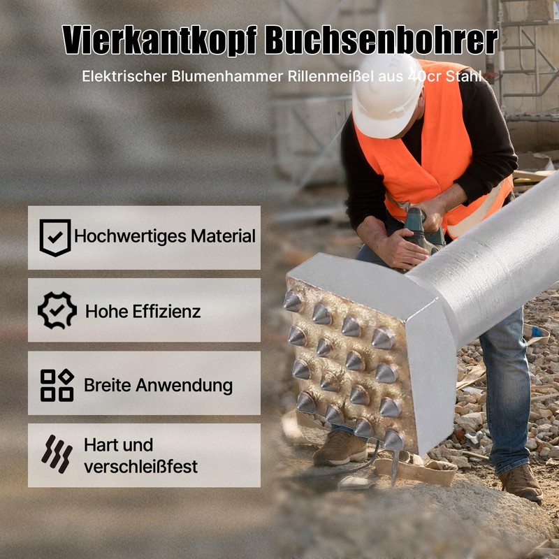 Vearter SDS Plus Chisel Tile Chisel, 152 mm, 16 Teeth