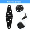 Piutouyar 6 Pcs Heavy Duty Black Iron Strap Hinges, 2