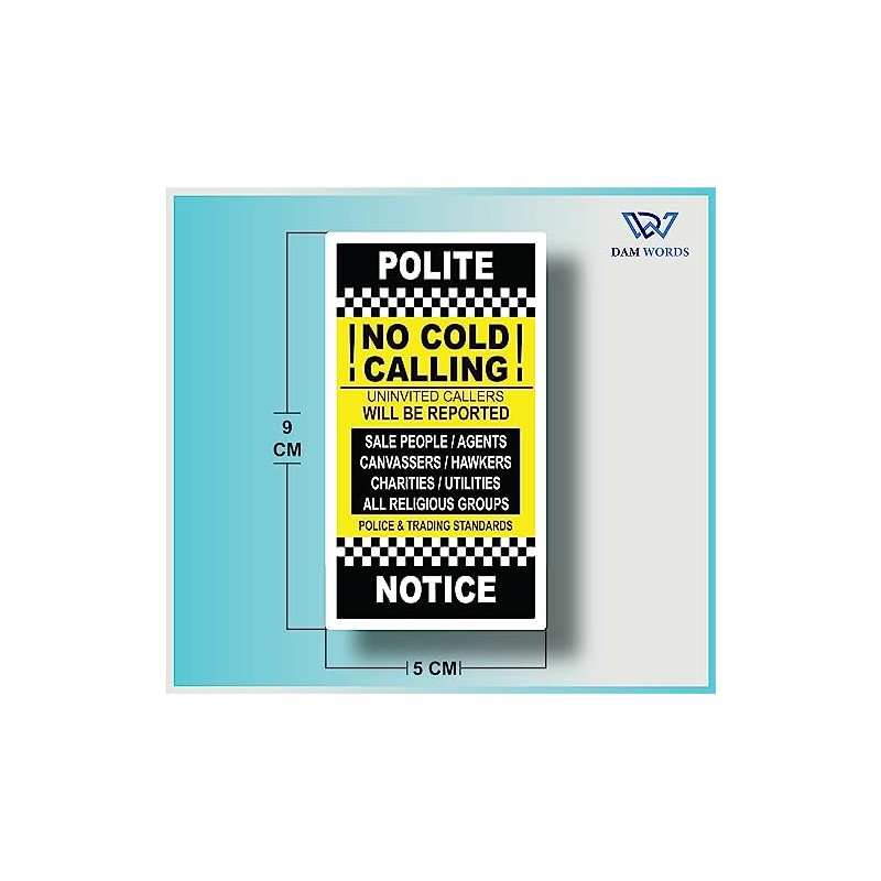 No Cold Caller Sign - Keep Unwanted Calls at Bay!