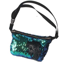 YEKEYI Reversible Mermaid Sparkling Sequins Glitter Belt Waist Bag Handbag Wallet Purse Case Cosmetic Makeup Bag Waist