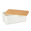 Relaxdays Tissue Box Cover with Bamboo Top, Baby Wipe Dispenser,