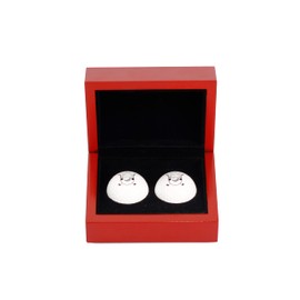 Zek Upp Zekupp Golf Severler İçin Bordo Renkli Ahşap Kutulu Profesyonel Gerçek Golf Topu Seti, Golf Takımı,2 Adet Golf Topu