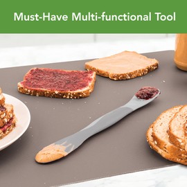 Tovolo Scoop & Spread Tool – Dual-Ended Silicone & Nylon Kitchen Utensil for Spreading, Scraping, Scooping, Slicing – BPA-Free, Heat-Resistant, Dishwasher Safe