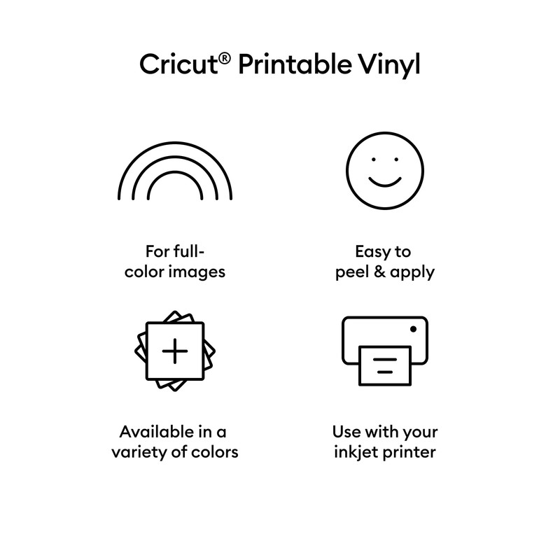 Cricut Printable Vinyl - A4 (Pack of 12) White