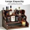 3-Tier Rustic Liquor & Wine Rack Countertop Shelf for Home