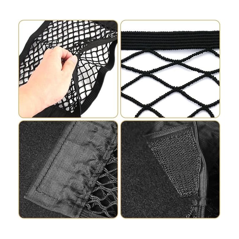2Pcs Car Stretchable Storage,Universal Mesh Cargo Net Wall Sticker Organizer