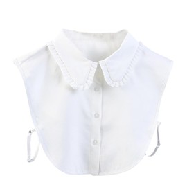 JIHUOO Women's Half Shirt Blouse False Collars Fake Detachable Collar Removable Choker Blouse Top Perfect for Sweaters White