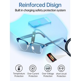 WUNIAK Charging Cable for QxzPower Smart Glasses, Magnetic USB Flexible One to Two Double-Ended Charging Cable Accessories,(2 Pack)