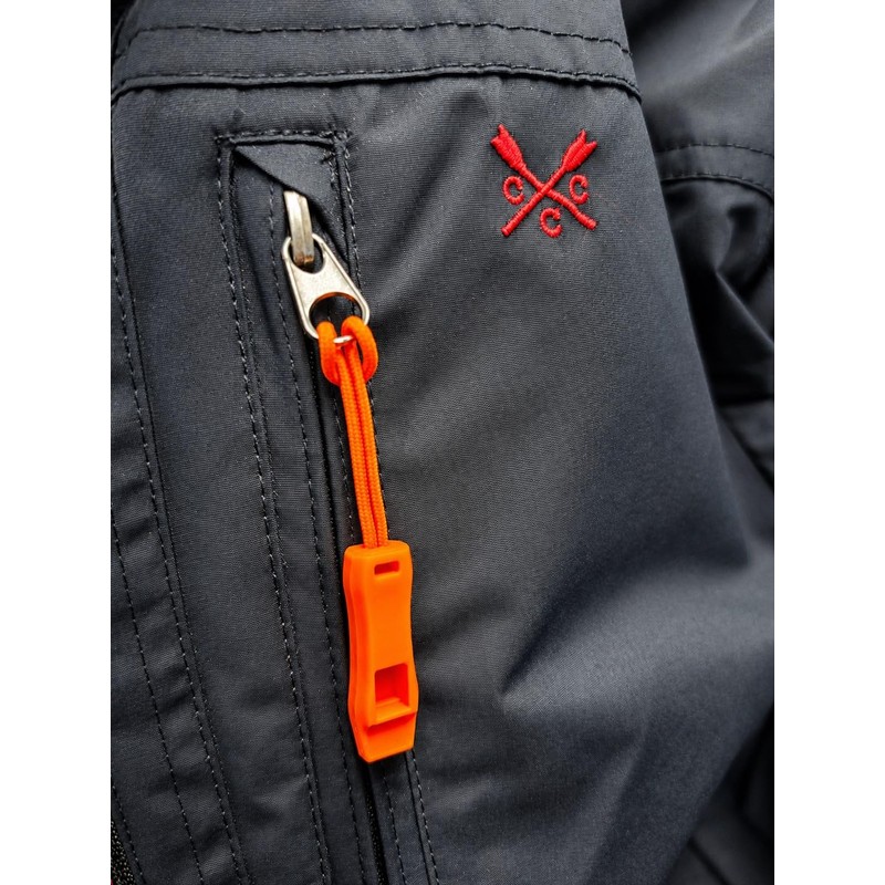 Harts Compact Emergency Safety Toggle Whistle with Zipper Loop Lanyard,