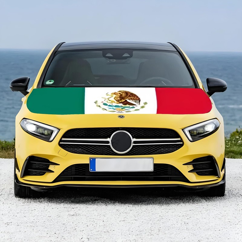 Tobethay Mexico Hood Cover Flag - 59x51 in Car Hood
