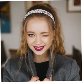 Healeved Vintage Floral Wide Headbands Set of 4 Women's Fabric Hair Accessories for Makeup and Sports Retro Style Hairbands for Girls